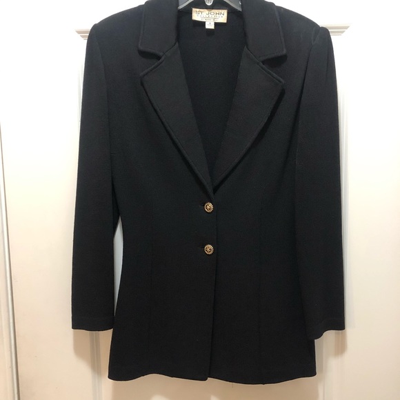 St. John Jackets & Blazers - St. John by Marie Gray Basic Black Jacket.